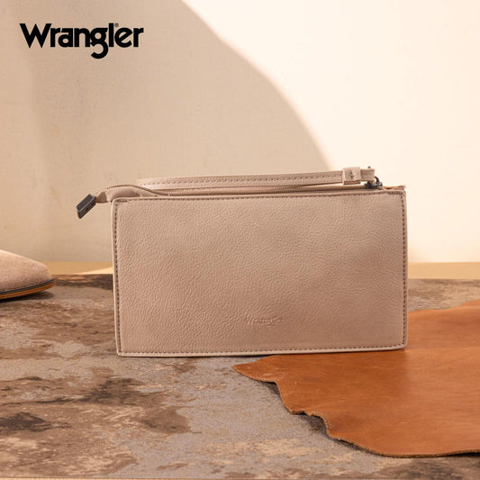 Wrangler Sherpa Aztec Canvas Clutch - Tan - by Montana West