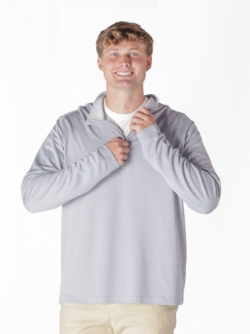 Men's Quarter Zip Pullover - Granite - by Simply Southern