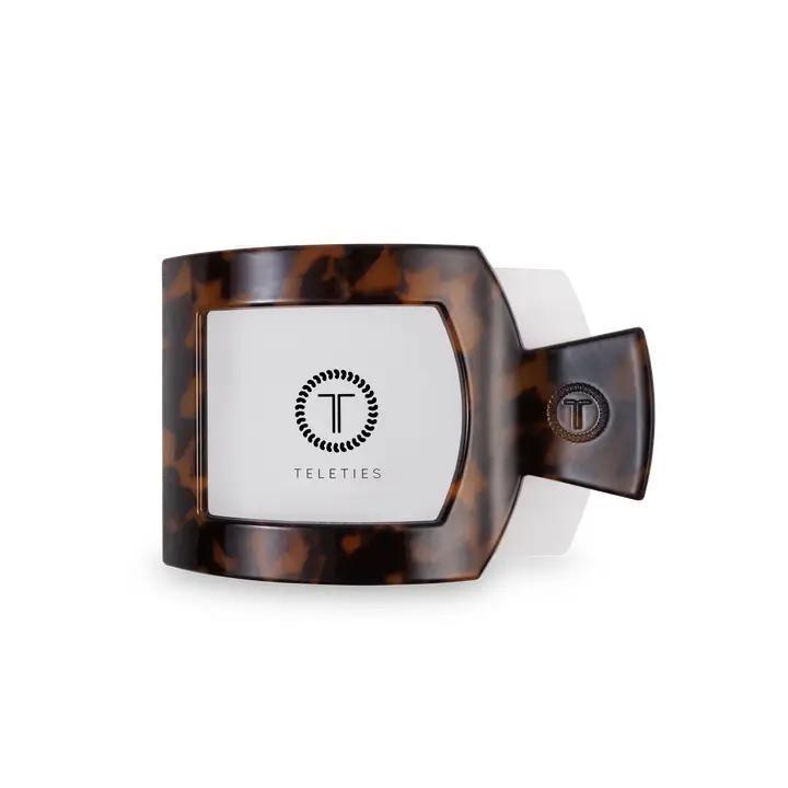 Square Flat Hair Clip Medium - Tortoise - By Teleties