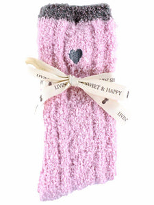 Heart Soft N Cozy Socks - Pink - by Simply Southern