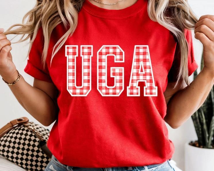UGA Gingham T-shirt