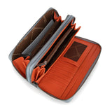 Wrangler Dual Zipper Compartment Large Wallet - Jean - by Montana West