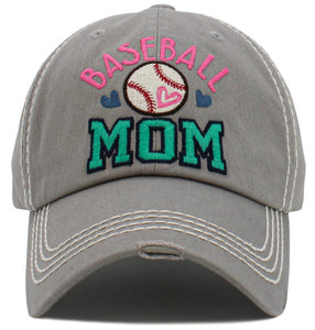 Baseball Mom Baseball Cap - by Kbethos