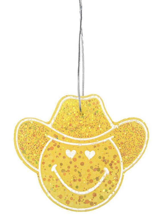 Yellow Smiley Air Freshie - Cactus Blossom Scent - by Simply Southern