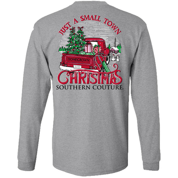 Small Town Christmas - Long Sleeve T-shirt - by Southern Couture