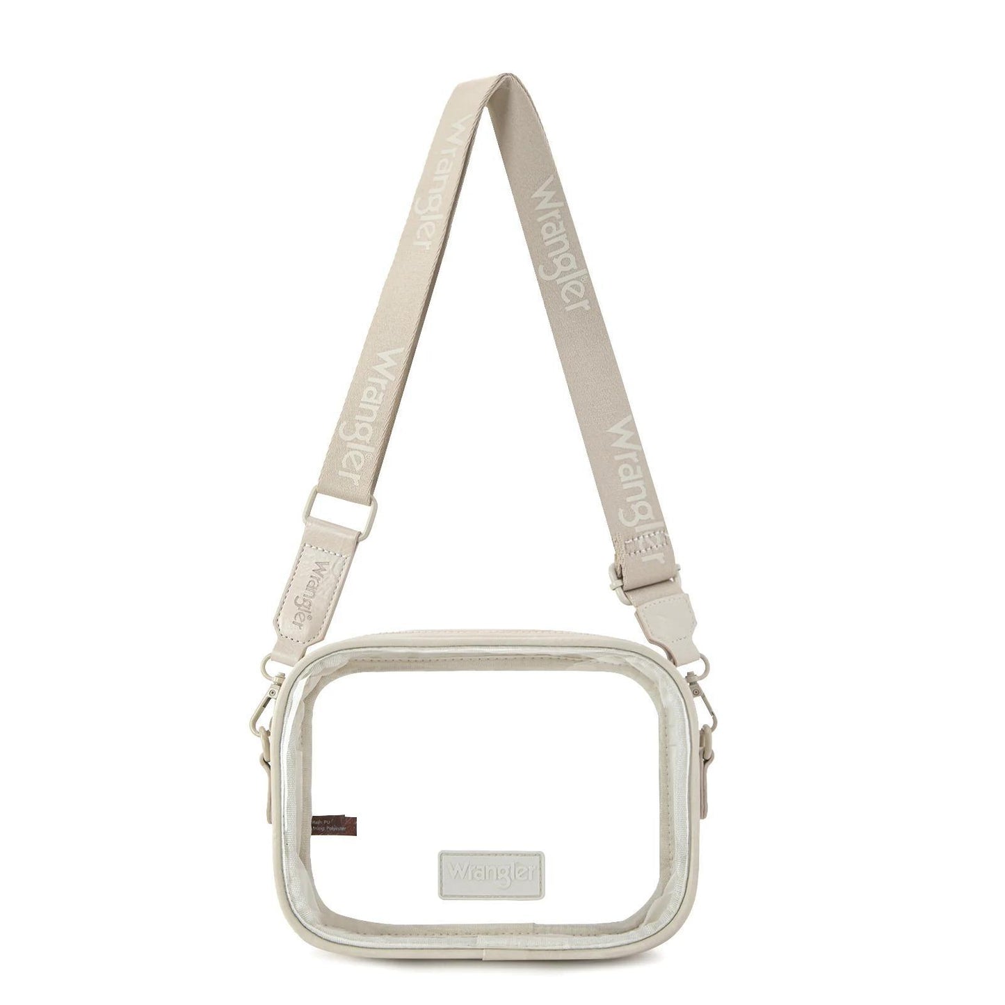 Wrangler Clear Crossbody Bag/Stadium Bag - Beige - by Montana West