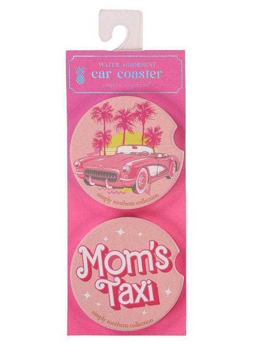 2 Pack Car Coaster - Mom Taxi - by Simply Southern