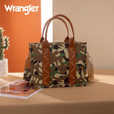 Wrangler Camo Print Tote/Crossbody - Green - by Montana West