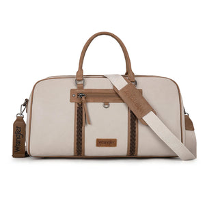 Wrangler Whipstitch Collection Duffle Bag -Light Grey - by Montana West
