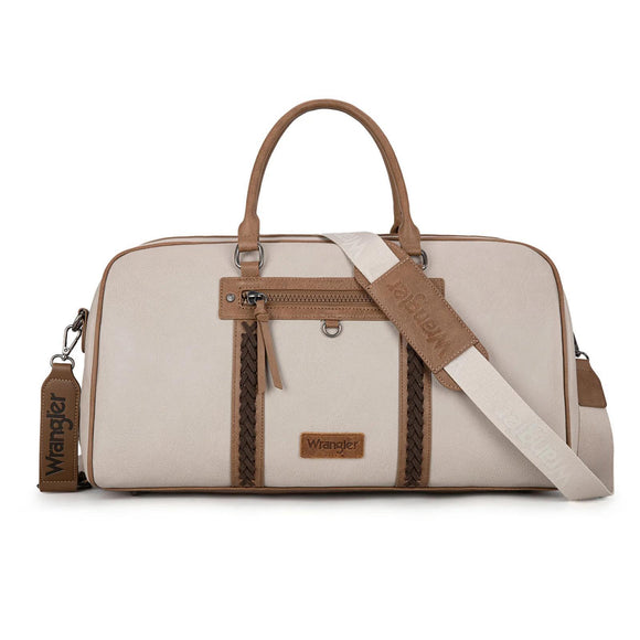 Wrangler Whipstitch Collection Duffle Bag -Light Grey - by Montana West