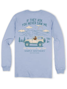 If They Ask Sasquatch (Men's Vintage Long Sleeve T-Shirt) by Simply Southern