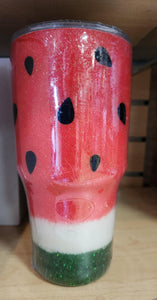 30 Oz Tumbler - Glitter Watermelon - No Brand