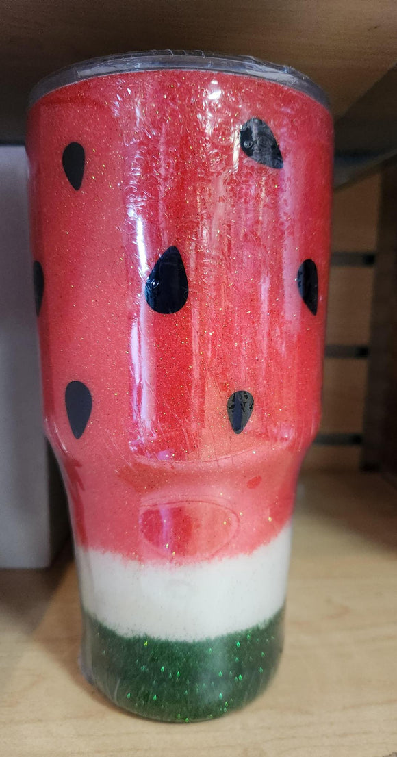 30 Oz Tumbler - Glitter Watermelon - No Brand