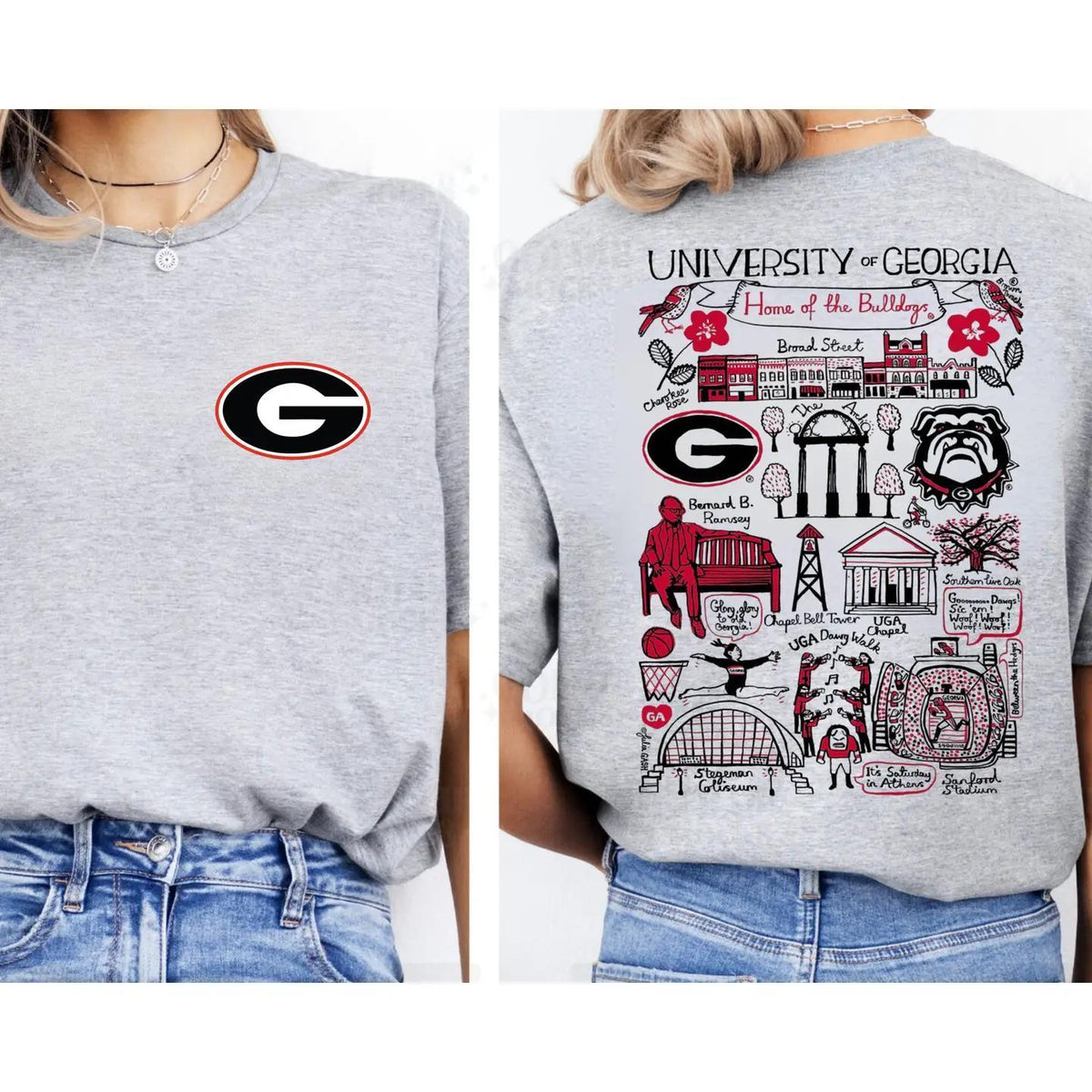 Georgia College Tee - Grey