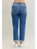 Mr Bf Classic Cuffed - Med Wash - by Judy Blue