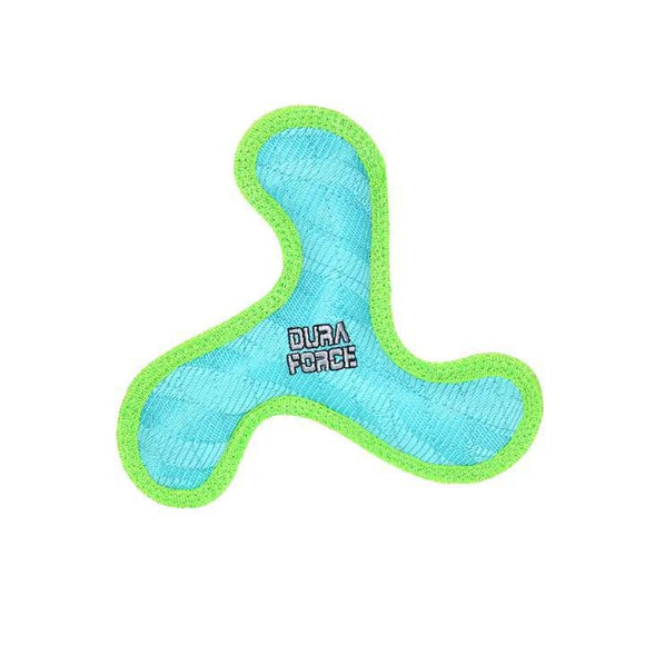 Duraforce Jr Boomerang Squeaky Dog - Blue - by Tuffy