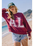 Alabama Printed Acid Washed Sweatshirt - by Oddi