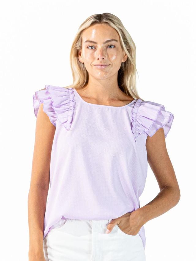 Simply Coquette Top - Lilac - by Simply Southern