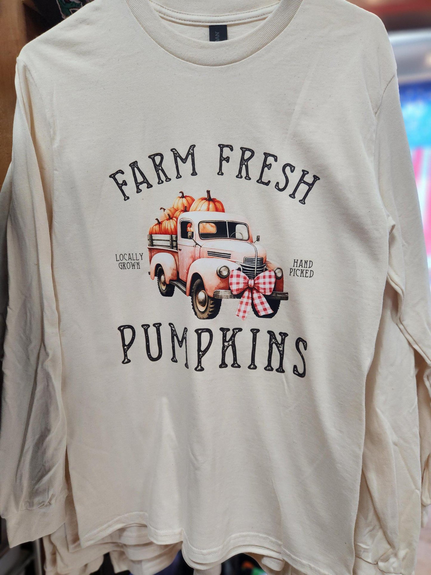 Farm Fresh Pumpkins - Natural - Long Sleeve Shirt