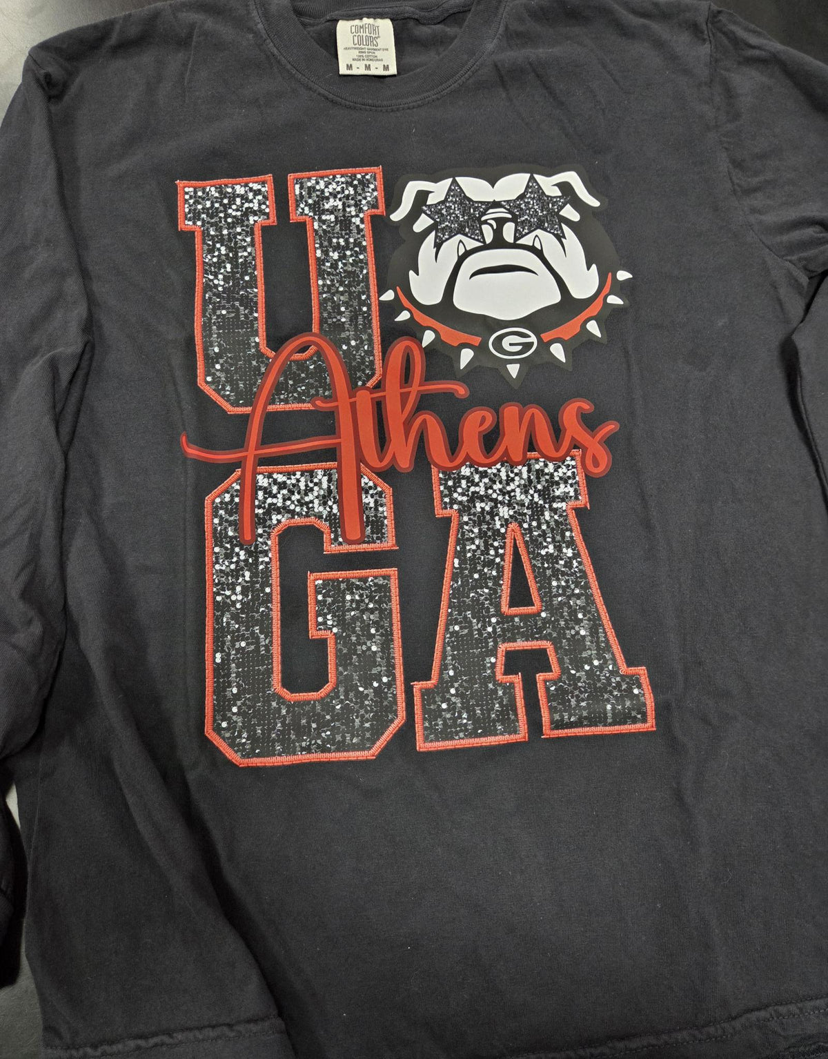 UGA Athens - Black - Comfort Color LS
