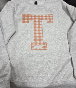 Tennessee Checkered Vols Graphic Crewneck Sweatshirt