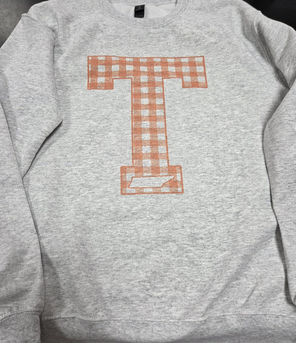 Tennessee Checkered Vols Graphic Crewneck Sweatshirt