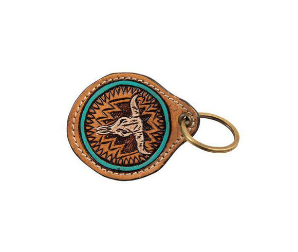 Mesa Gate Hand-Tooled Key Fob - by Myra