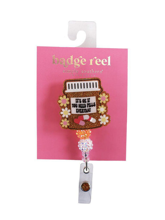Badge Reel - Pills Daily - by Simply Southern