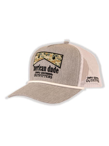 Merican Dude Gray - Men's Curved Baseball Cap - by Simply Southern