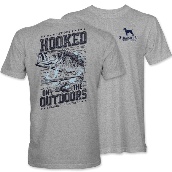 Hooked Outdoors (Men's Short Sleeve T-Shirt) by Straight Up Southern
