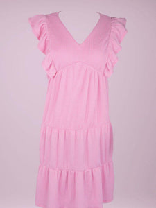 Ruffle Knit Dress - Blush - by Simply Southern