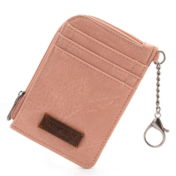 Wrangler Mini Zip Card Case - Pink - by Montana West by Montana West