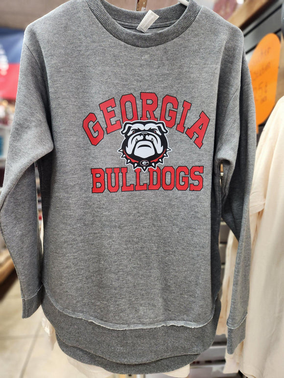 Georgia Bulldogs - Heather Gray - Fleece Sweatshirt