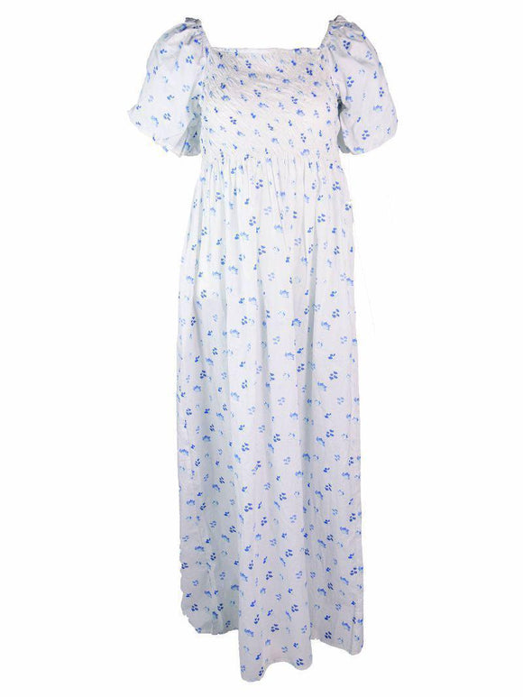 Smocked Maxi Dress - Flower Dot - by Simply Southern