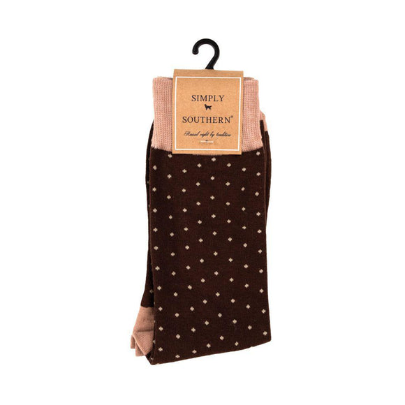 Men Simply Socks - Brown Dot - by Simply Southern