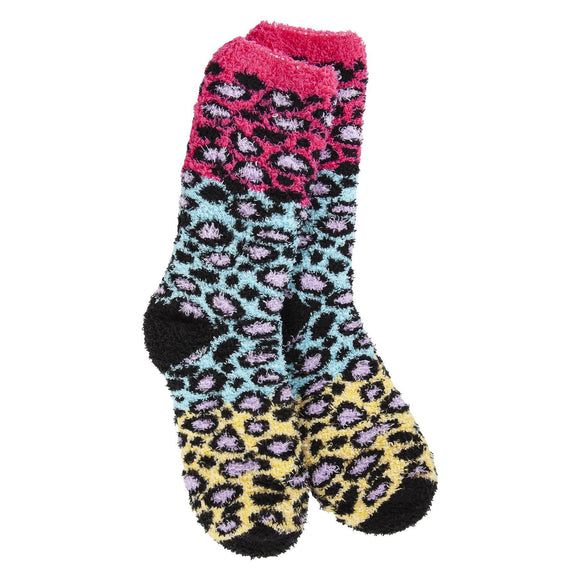 Knit Pickin' Fireside Crew - Multi Leopard - by World's Softest Socks