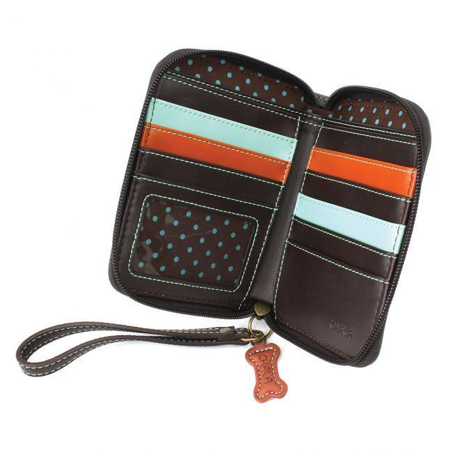 Zip Around Wallet - Black Pawprint - by Chala