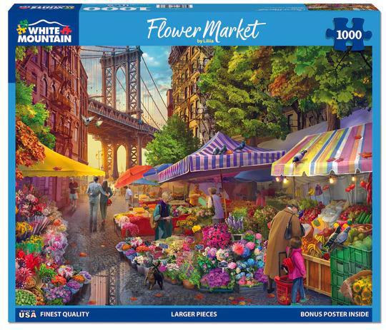 Flower Market -1000pc - by White Mountain