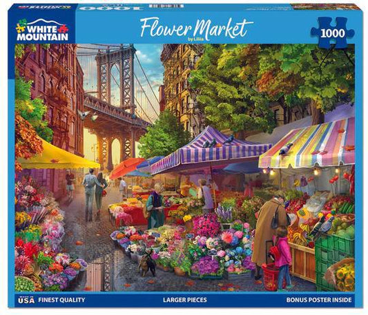 Flower Market -1000pc - by White Mountain