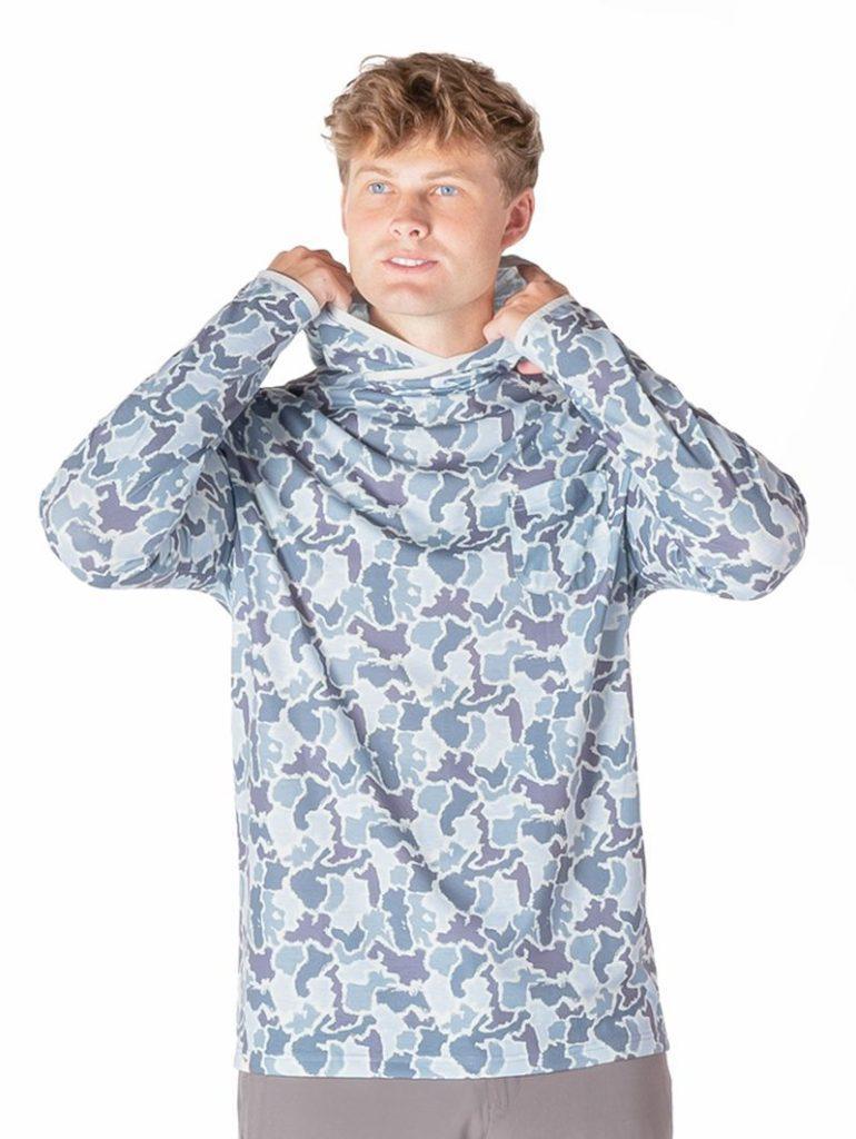 Men's Sport Hoodie - Blue Camo - by Simply Southern