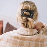 Truly Taupe Quilted Flat Rectangle Hair Clip - Medium - By Teleties