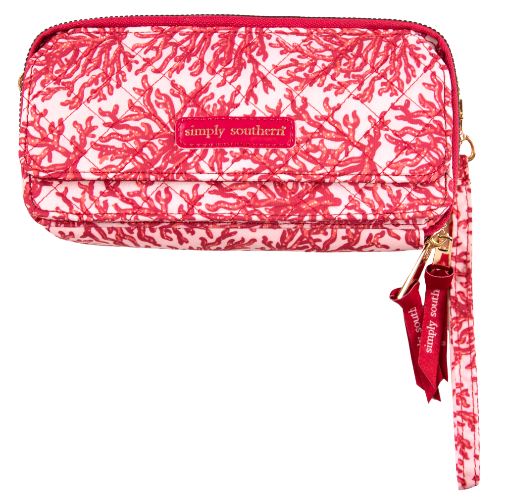 Quilted Phone Cross Wristlet - Reef - by Simply Southern
