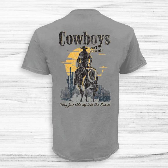 Sunset Cowboy (Men's T) by Old Guys Rule