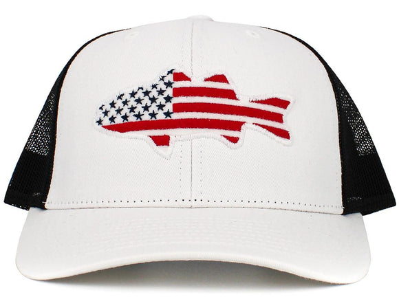USA FISH FLAG MESH Hat (Baseball Cap)