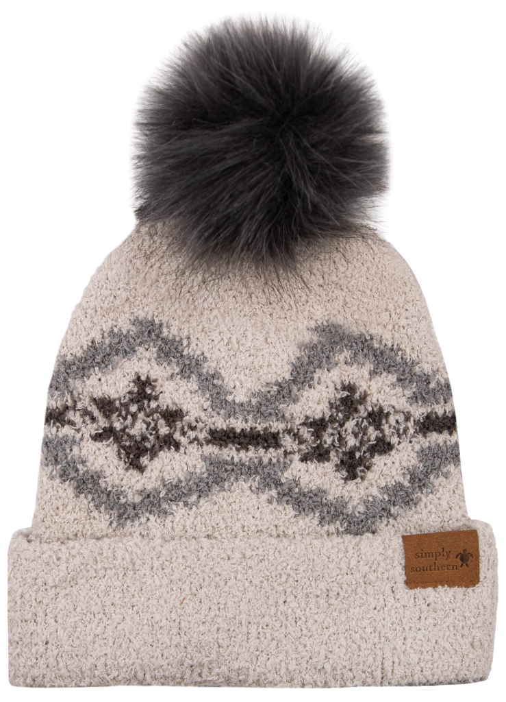 Fuzzy Beanie - Aztec - by Simply Southern