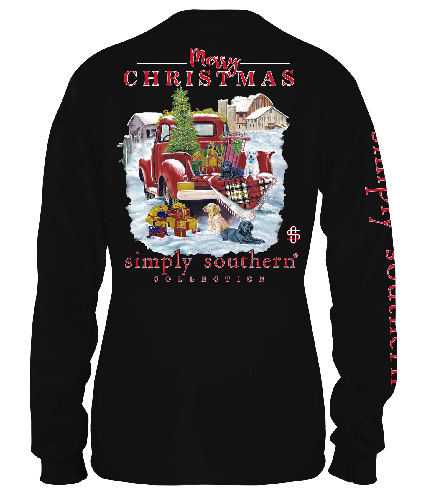 Merry Christmas Farm (Long Sleeve T-Shirt) by Simply Southern