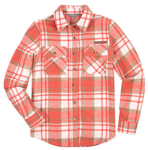 Plaid Shacket - Pink - by Simply Southern