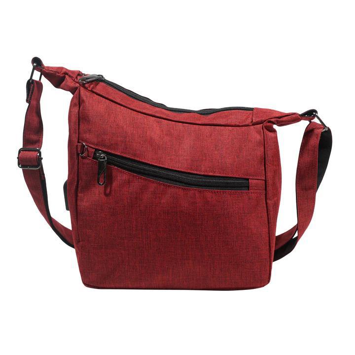 Anti-Theft Crossbody Bag - Red - by Calla