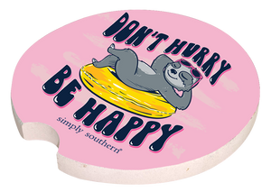 Car Coaster - Don't Hurry Be Happy - by Simply Southern