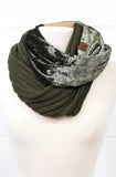 Crushed Velvet Infinity Knit Scarves (CC Beanie Exclusive Scarf) by Girlie Girl Originals